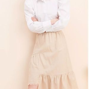 Anthropologie Little Lies Asymmetric Century Skirt